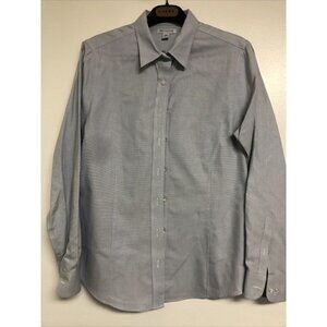 Red House Blouse Womens Medium Gray Button Down Long Sleeve Collar Ladies Casual